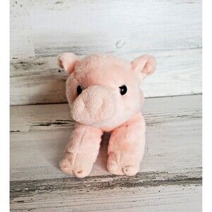 Aurora World Percy Pig Piglet Stuffed Animal 8" Mini Flopsie Beanie Plush NICE!